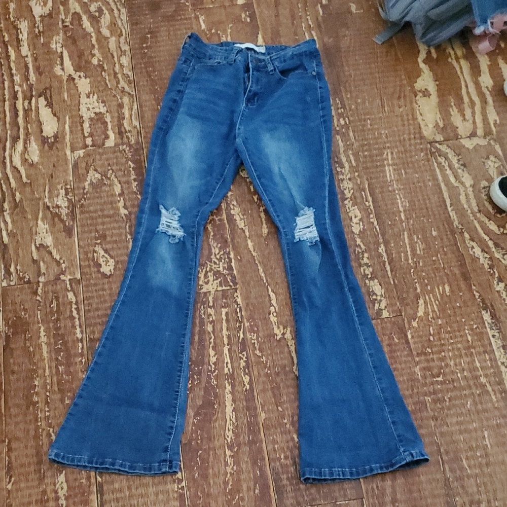 Women's Blue Flared Jeans